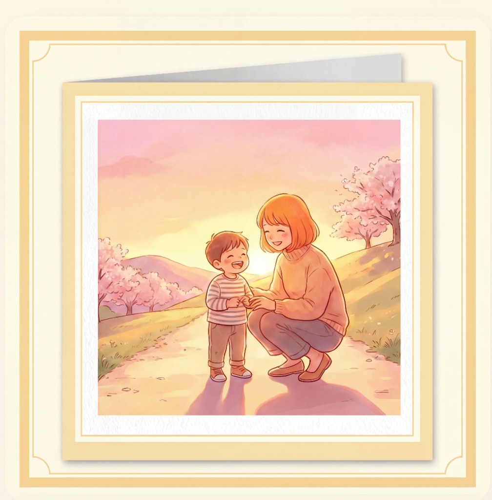 重荷を下ろして心がかよう瞬間のイラスト