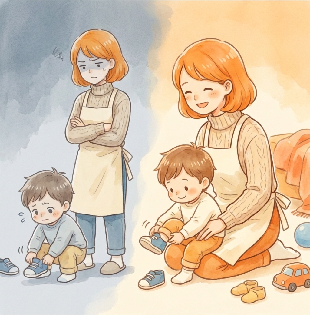 朝の支度のビフォーアフター