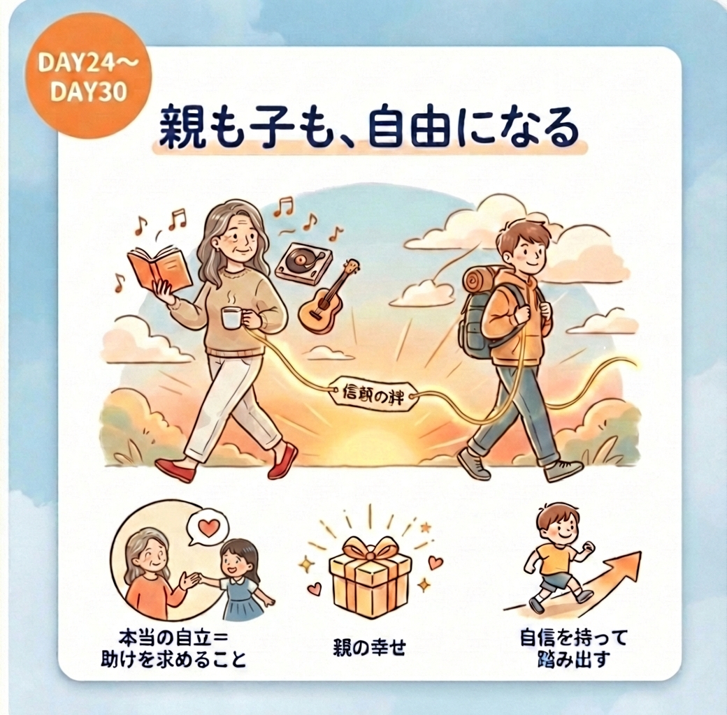 DAY24〜DAY30：親も子も、自由になる